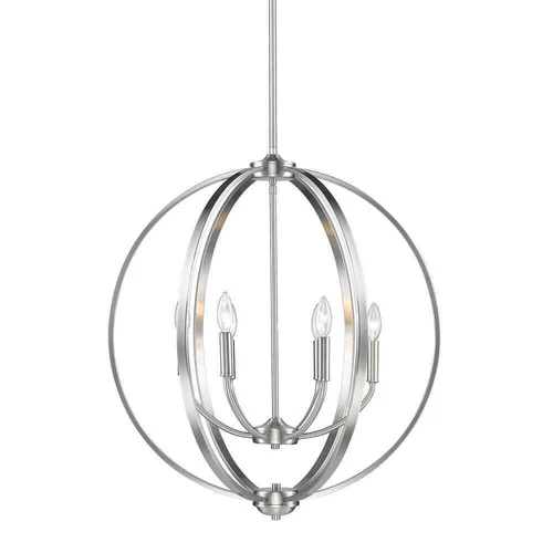 Golden Lighting 26 in. Colson PW 6-Light Pewter Globe Cage Chandelier - Picture 1 of 5