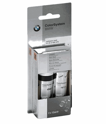 Original BMW Lackstift-Set Zweischicht Schwarz II - 668