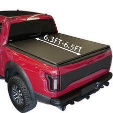 For 02-23 Dodge Ram 1500 2500 3500 6.4ft Soft Bed Vinyl Roll Up Tonneau Cover