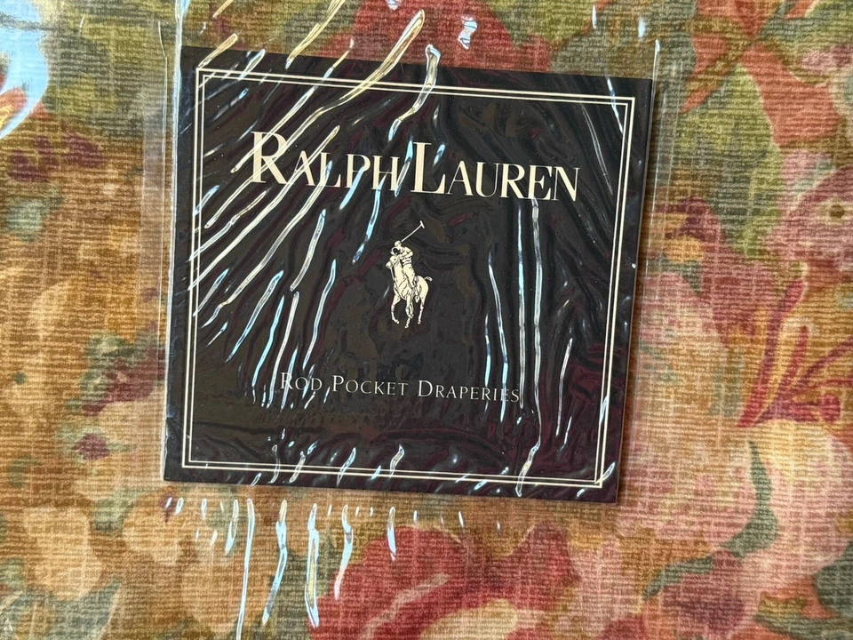 NUEVO *PAR DE CORTINAS RALPH LAUREN Maura Cortinas ROSA Paneles Shabby Flores 84” Corbatas Foto 4 de 4