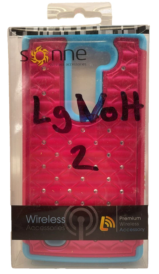 Sonne Premium Custodia Per LG Volt 2 - Blu/Rosa - Immagine 2 di 4