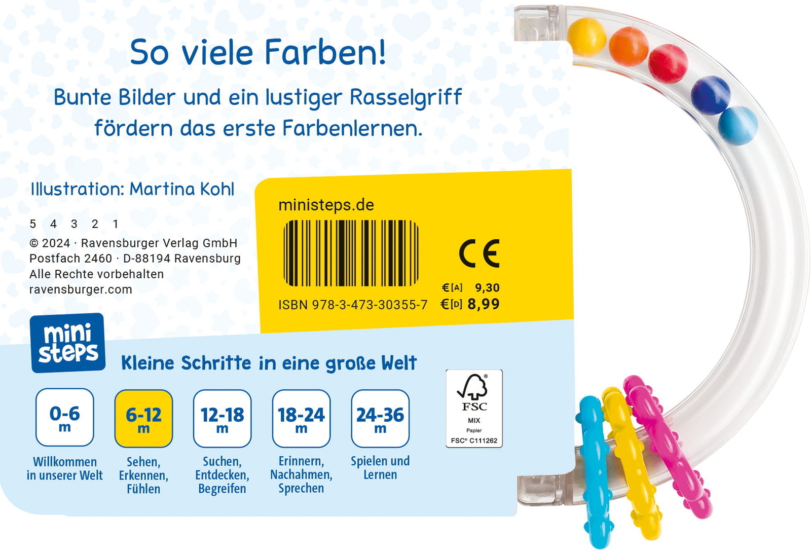 Thumbnail - Ravensburger Buch Pappbilderbuch Ministeps Mein Buntes Rasselbuch