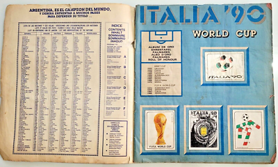 Panini ITALIA '90 World Cup 1990 Sticker Album 100 Complete for