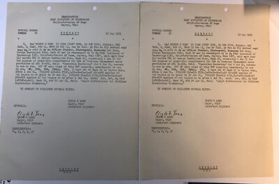 Operation Bootstrap Original Pilots Copy Documents 1951 Wright Patterson AFB