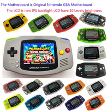 Colorful 10 Levels Backlight V2 iPS LCD Screen Game Boy Advance GBA Game Console