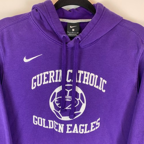 Nike Purple Guerin Soccer USA High School Pullover Hoodie Men's Size Small S - Picture 2 of 15