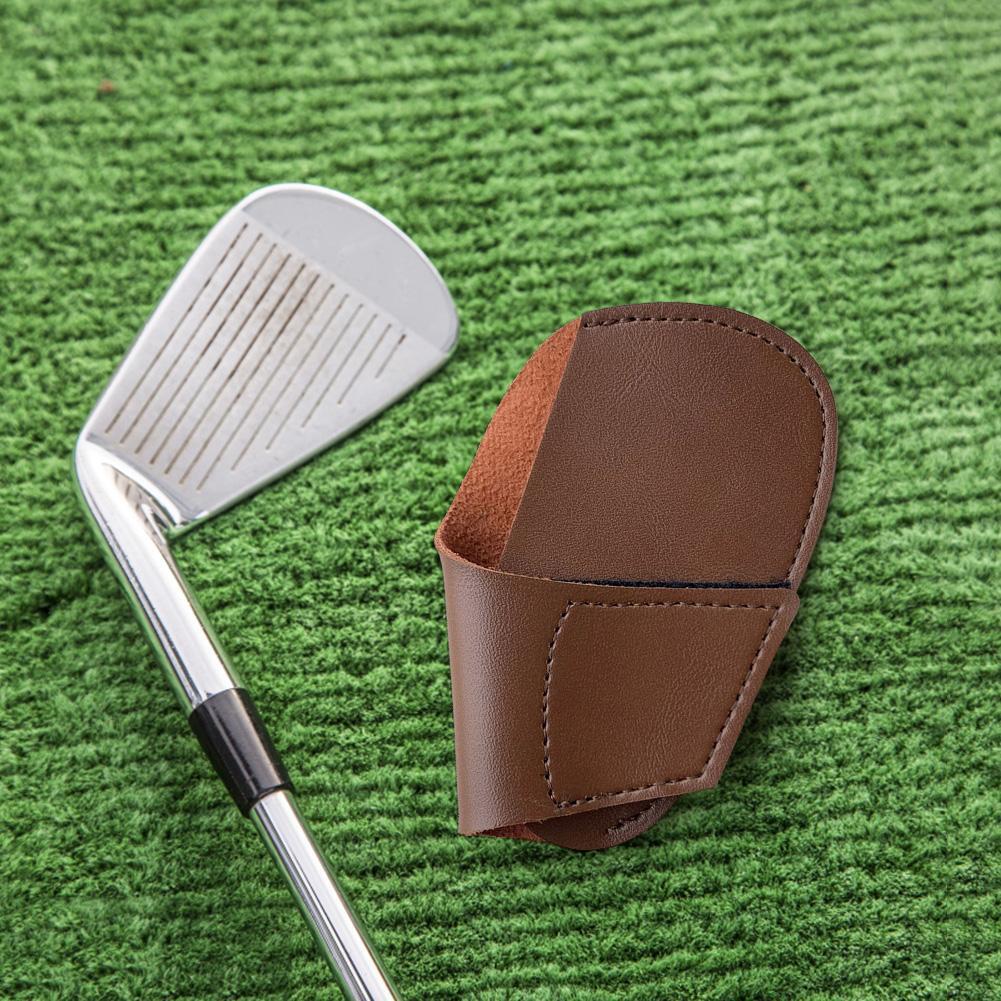 Golf Iron Club Head Cover Rod Head Protective Case PU Wedges Cover