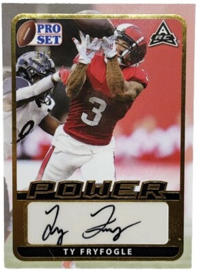 TY FRYFOGLE 2022 Leaf Pro Set Power RC AUTO Gold SP #1/1 Chiefs Cowboys Indiana