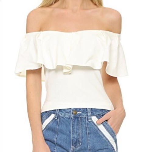 Free People Tula Off The Shoulder Top Off White Size XS - Picture 2 of 4
