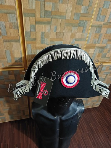 Napoleonic 17th 18th Century British Navy Officer Bicorn Hat in all sizes - Picture 3 of 10