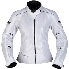 Modeka Damen Motorrad Jacke Veo Air Lady - Sommer Textil Jacke hellgrau Gr. 48