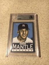 Mickey Mantle Original Art Sketch Card New York Yankees Beckett BAS True 1/1