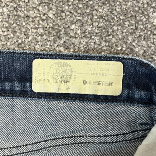 Diesel Mens Jeans Slim Skinny Dark Blue Denim Washed Stretch W32 L32 D-Luster - 第 11/13 張圖片