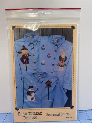 BEAR THREAD DESIGNS - Applique Pattern - SEASONAL SHIRTS - BTD-135