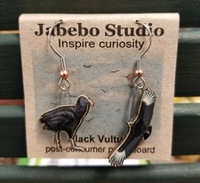 Jabebo Earrings Black Vulture