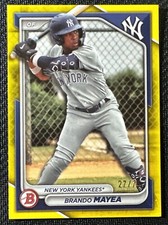 Brando Mayea 2024 Bowman Prospects Yellow Paper /75 New York Yankees #BP-84