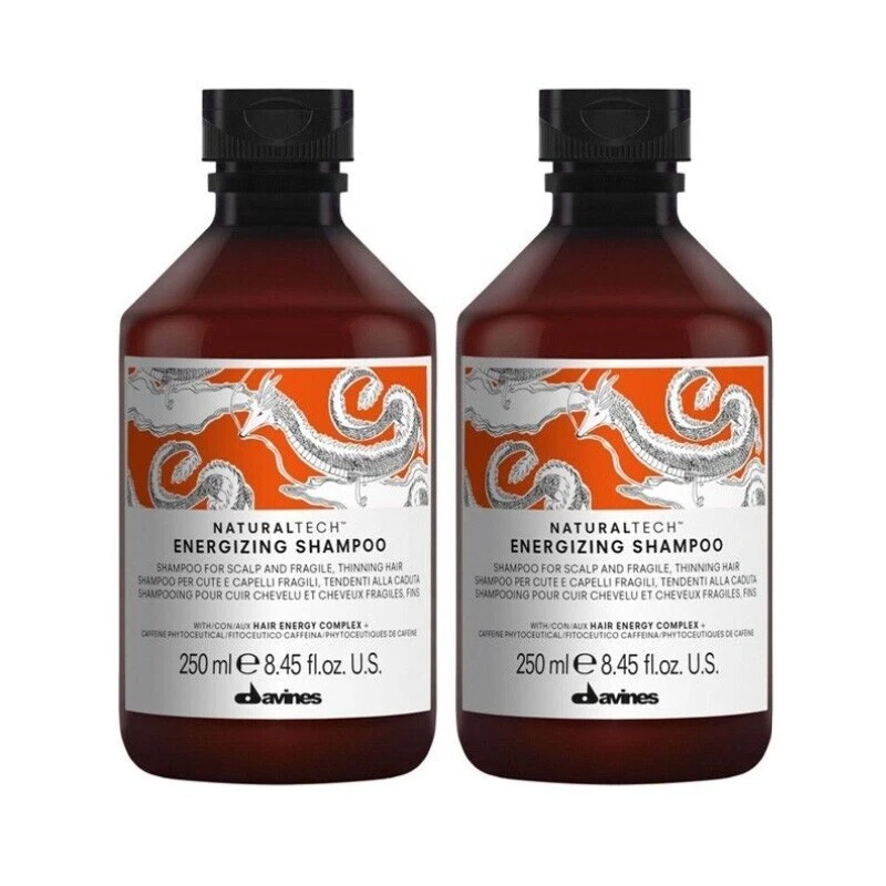 2x DAVINES NATURALTECH ENERGIZING SHAMPOO CAPELLI TENDENTI ALLA CADUTA 250 ML