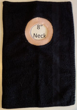 Bib 8" Neck Pull Over Head T-Shirt Special Needs Drool Cotton Towel Black