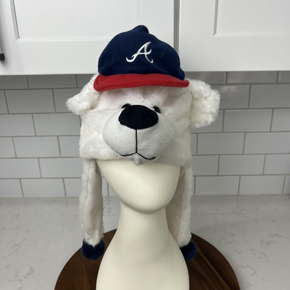 Atlanta Braves Plush Hat Mascot Gattis 24 The White bear El OSO