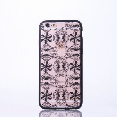 Apple iPhone 7 Plus Handy Hülle Mandala Case Schutzhülle Etui Ornamente Schwarz