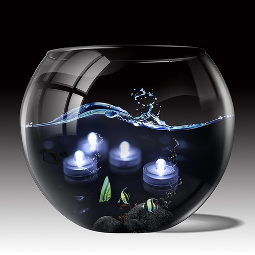 12pcs Submersible Waterproof Battery Operated LED Tea Lights Floralyte *BRIGHT* - Picture 10 of 51