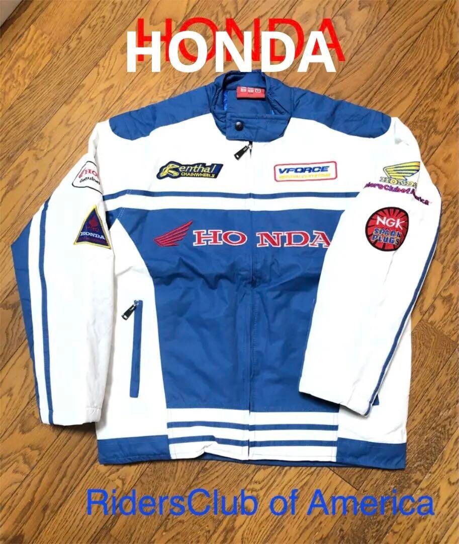 ジャケット・アウター 00s CIVARIZE Riders High Neck Coat HONDA Riders Club America Riders Jacket logo bike wear blue