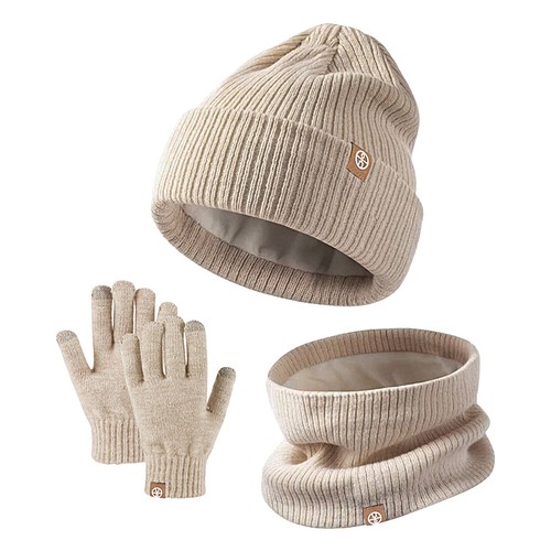 Girls Winter Hat and Gloves Set Winter Hat Scarf Gloves Set Thermal Warm Soft - Picture 14 of 21