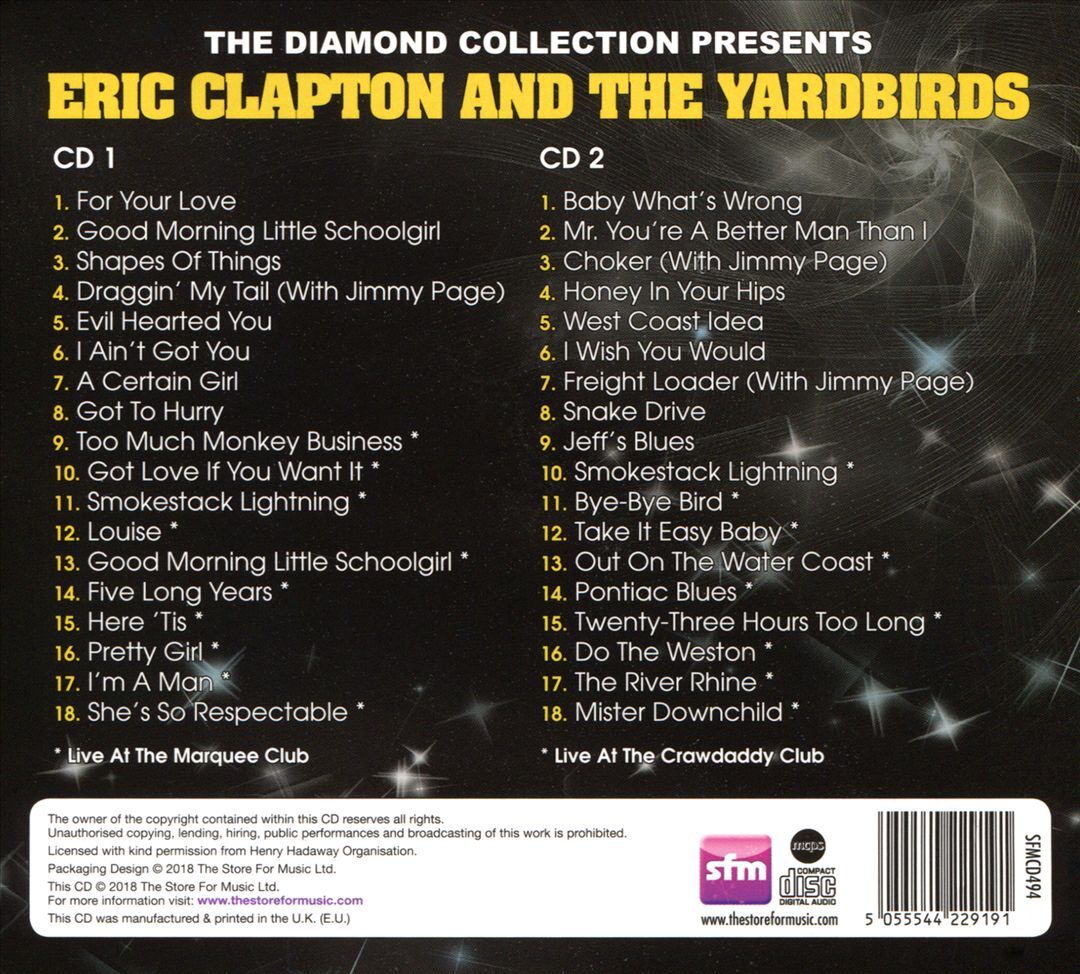 ERIC CLAPTON / THE YARDBIRDS HISTORIC CLASSIC RECORDINGS NEW CD