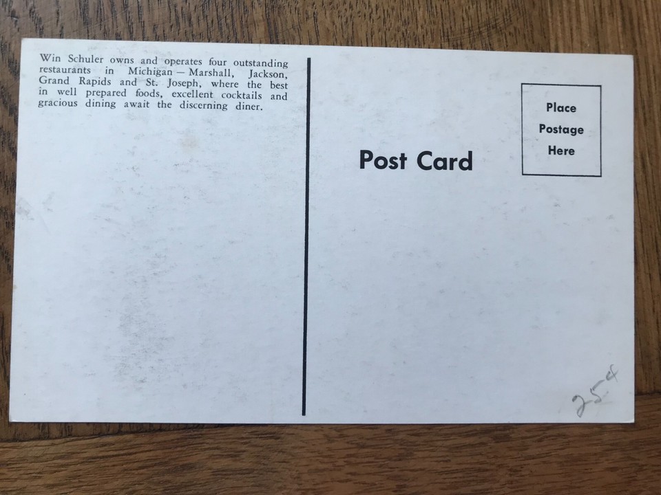 Win Schuler's Marshall Michigan Postcard eBay