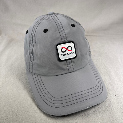 The Loop Hat Men OS Gray Athletic Strapback Cap Running Imperial Fitness