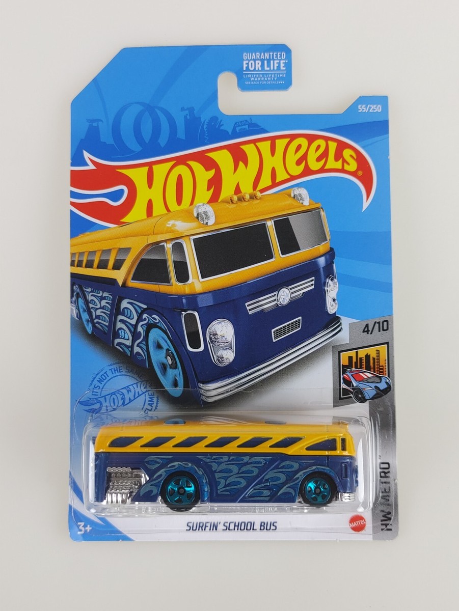 2x Lot Surfin' School Bus #55/250 HW Metro 4/10 Surfing Hot Wheels