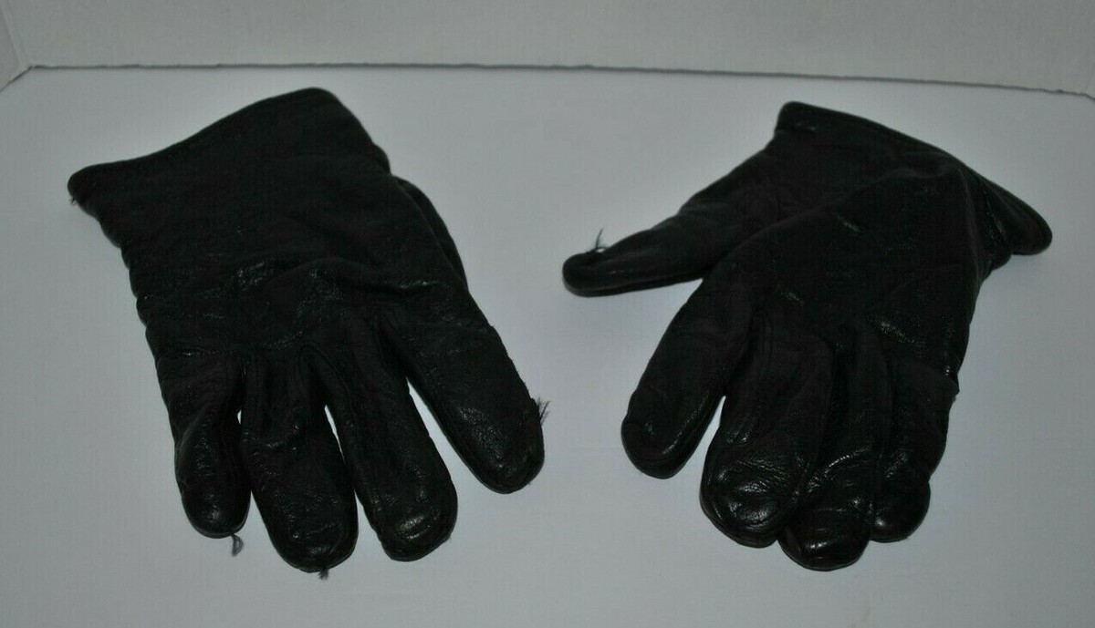 army black leather dress gloves USGI US Uniform Cold Weather Unisex long black leather gloves