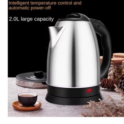 Stainless Steel Electric Kettle 2L 1000W 220V Auto Shut-off Temperature Control