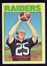 1972 Topps #210 Fred Biletnikoff Oakland Raiders HOF Football Card EX+