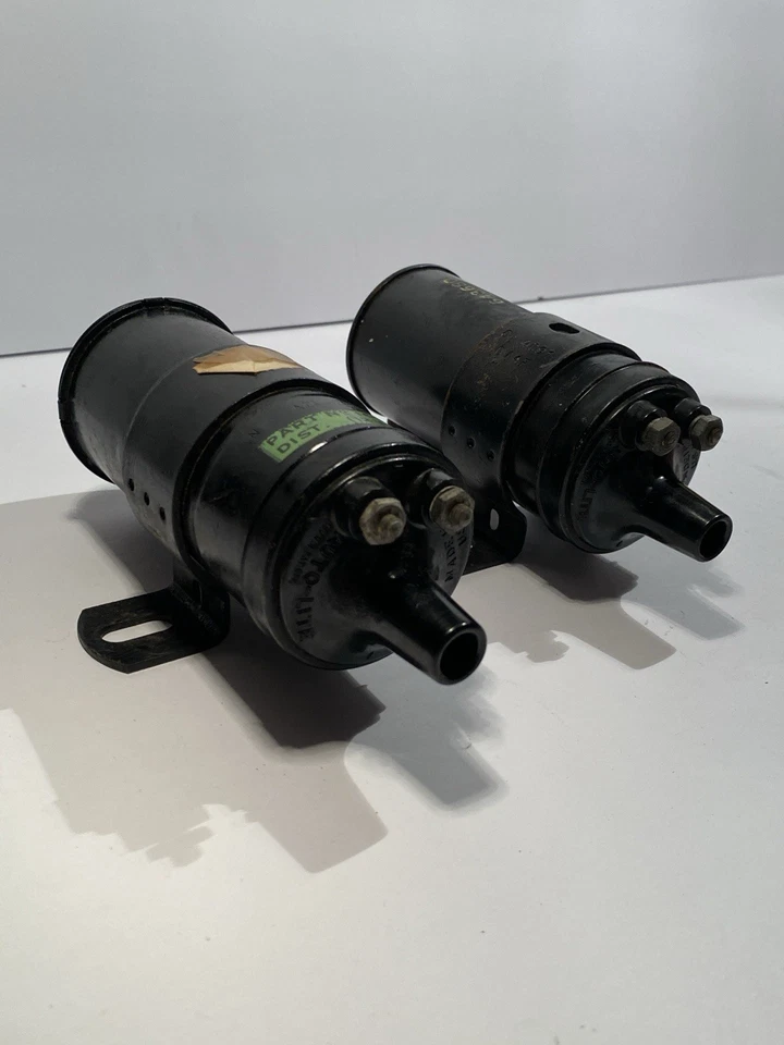 2X BOBINA DE ENCENDIDO AUTOLITE VINTAGE 6V MOPAR? PIEZAS RAT ROD 12V PERSONALIZADAS SIN PROBAR Foto 2 de 4