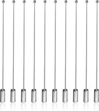 10Pcs Hat Pins for Jewelry Making Long Silver Brooch Pin Sticks with 10 Pack 