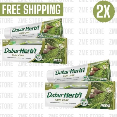 2X Dabur Herbal Gum Care Neem Toothpaste 150gm + Toothbrush Free