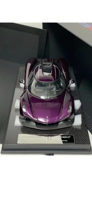 1/18 FrontiArt  Koenigsegg Jesko Absolut Naked Deep Purple Carbon + Carbon Base