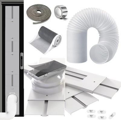 All-in-One 95'' Sliding Door AC Vent Kit - Seamless Hose Connection & Durability