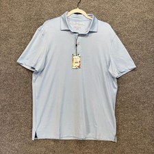 Robert Graham Polo Shirt Mens Medium Light Blue Skull Golf Performance NEW