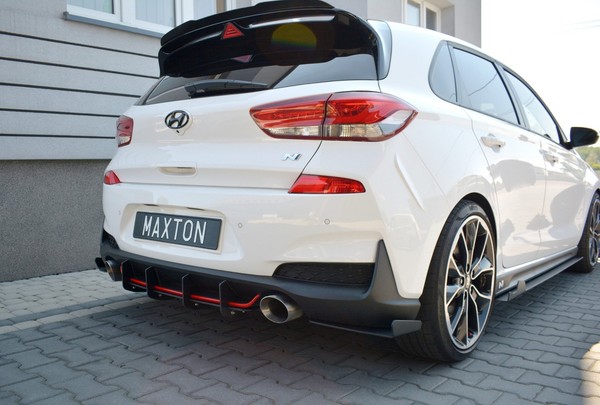 Heckansatz Diffusor Passend FüR Hyundai I30 Mk3 N Schwarz Matt-image