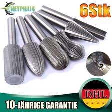 6X Hartmetall Frässtifte Set mit 6mm Schaft Drehwerkzeug für Schleifen Schnitzen