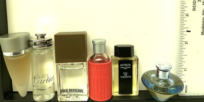 VTG MINI EDT MENS lot of 6 Ted Baker,True Religion,Cartier,azzaro,Rochas FULL