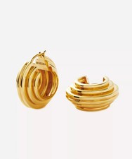 MISSOMA Lucy Williams Medium Chunky Ridge Hoop Earrings - GOLD