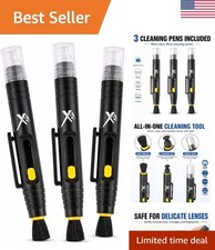 Professional 3-in-1 Camera Cleaning Pen Kit - Lens Brush and Blower Included
