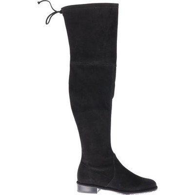 Stuart Weitzman Damen Overknee Reitstiefel schwarz Lowland Wildleder UK 4 UVP 895