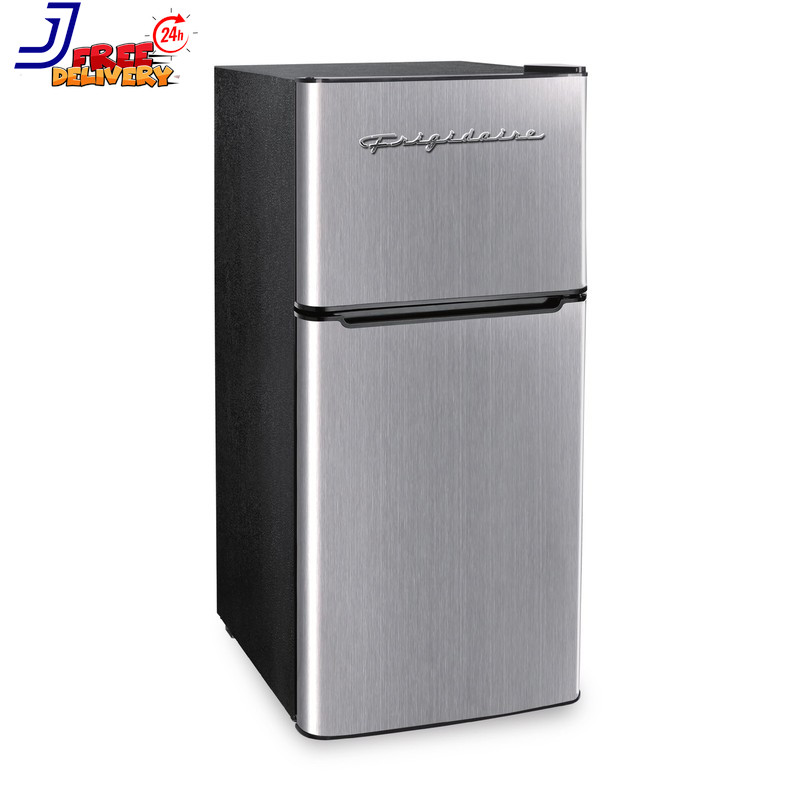 4.5 Cu. Ft.2 Door Compact Refrigerator Chrome Trim EFR451 Platinum FREE SHIPPING