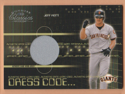 2003 DONRUSS CLASSICS DRESS CODE DC-55 JEFF KENT JERSEY 193 / 425 * FREE SHIP *