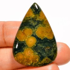 100% Natural Seam Agate Pear Shape Cabochon Gemstone 35 Ct. 35X24X5 mm UG-5310