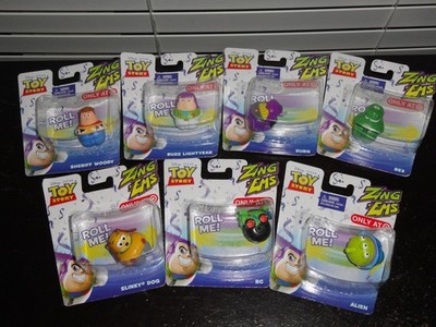 MATTEL DISNEY PIXAR TOY STORY 2013 ZING 'EMS LOT OF 7 ROLLING TOY FIGURES TARGET